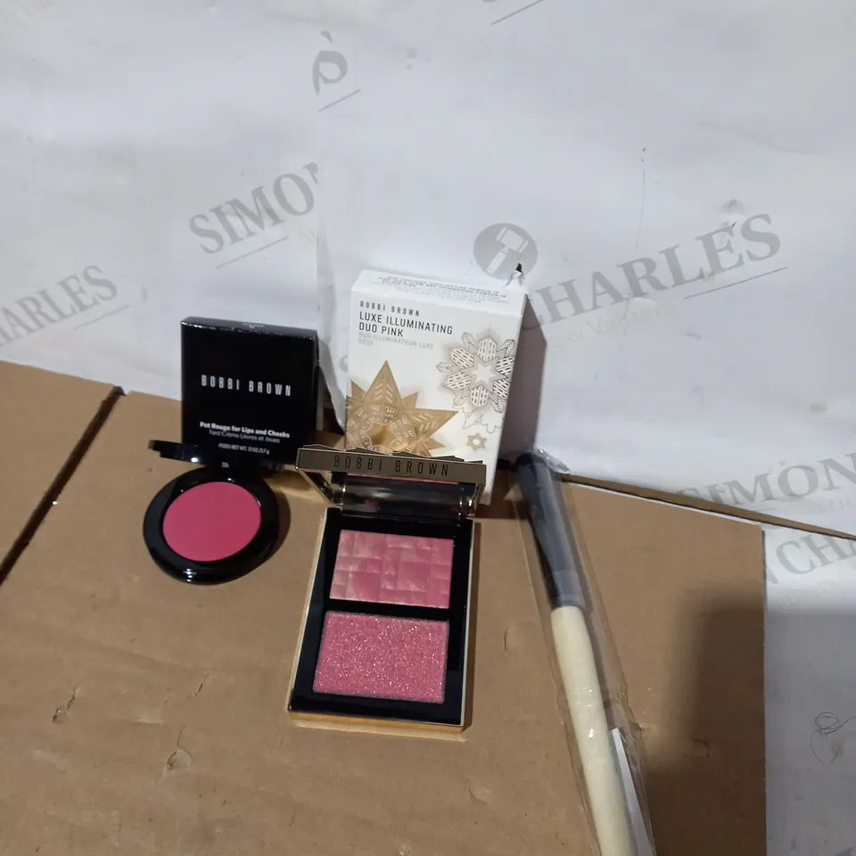 BOBBI BROWN SHEER POWDER BRUSH, POT ROUGE AND HIGHLIGHTING POWDER	