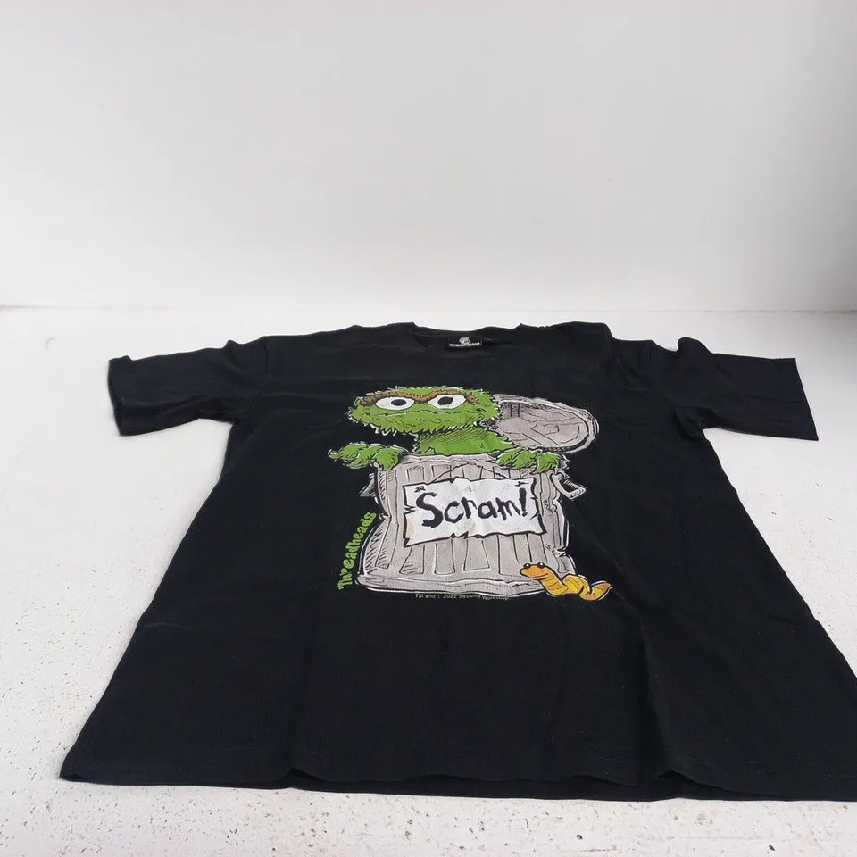 THREADHEADS BLACK T-SHIRT – XS OSCAR THE GROUCH SESAME STREET