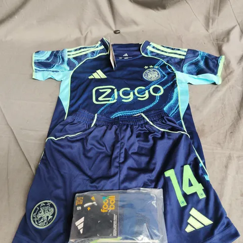 AJAX FULL FOOTBALL KIT FOR KIDS SIZE 22