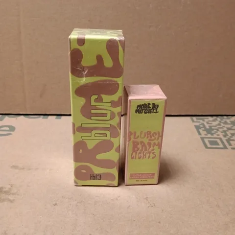 2 X MADE BY MITCHELL ITEMS: RADIANCE BLUR PREP + BLURSH BALM LIGHTS CLEAR HIGHLIGHT 7.7G