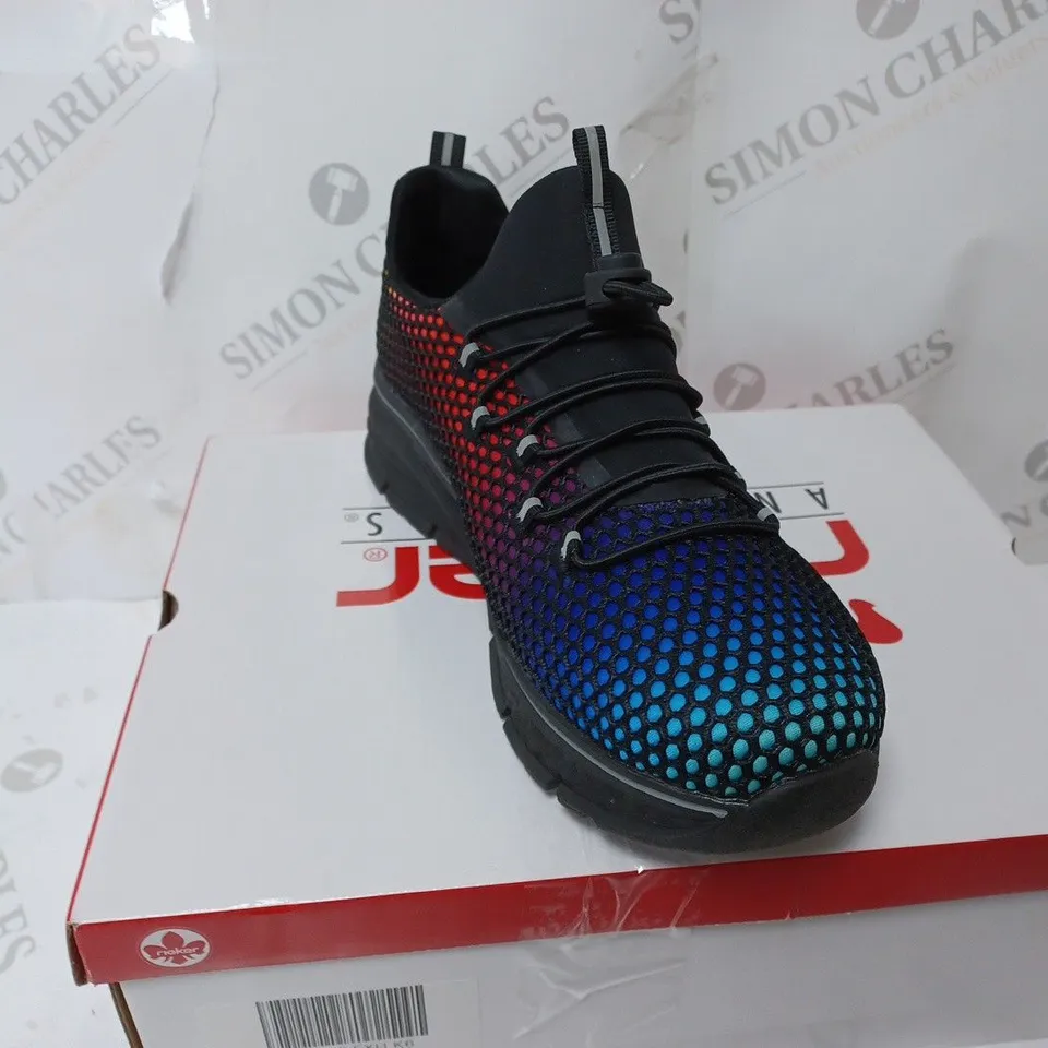 RIEKER MULTI COLOURED TRAINERS SIZE 6