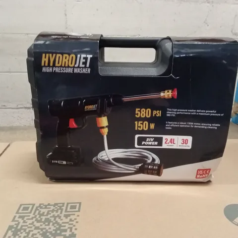 HYDROJET HIGH PRESSURE WASHER – 580 PSI, 150W – BOXED