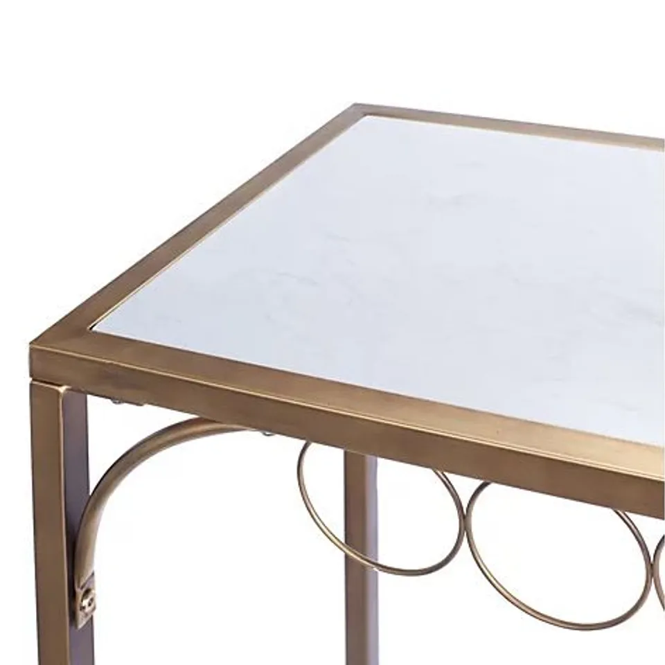 BUNDLEBERRY BY AMANDA HOLDEN BARSTAND WITH FAUX MARBLE TOP - DAMAGED 