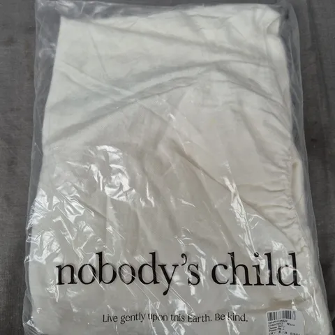 BAGGED NOBODYS CHILD DENIM POLLY PINNIE PLAIN IN WHITE - UK 10