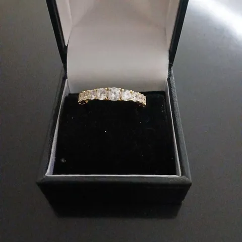 DIAMONIQUE 1.33CT TW GRADUATED STONE ETERNITY RING STERLING SILVER