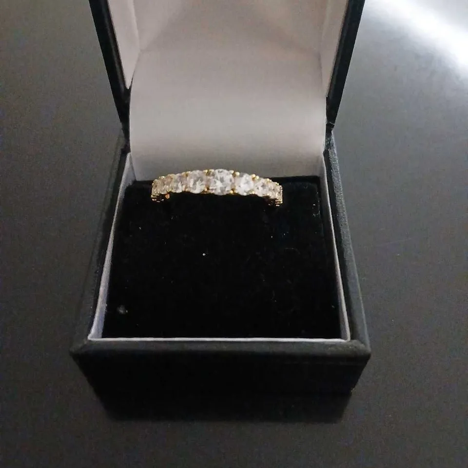 DIAMONIQUE 1.33CT TW GRADUATED STONE ETERNITY RING STERLING SILVER