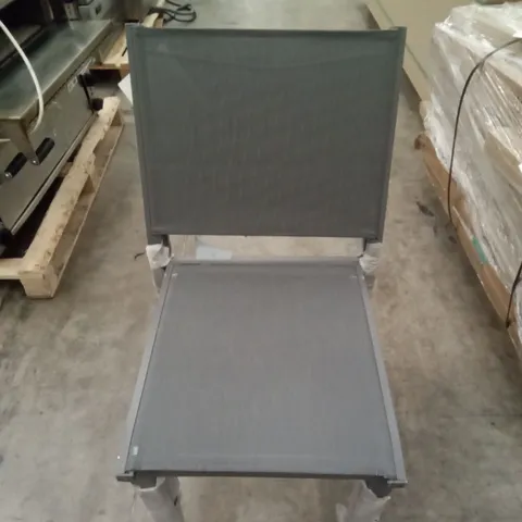 2X GOODHOME METAL FRAME CHAIRS - GREY