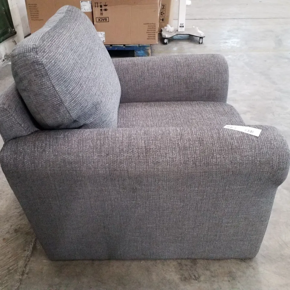 QUALITY DESIGNER ARMCHAIR - DARK GREY FABRIC