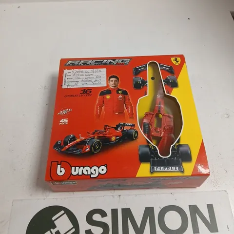 BURAGO FERRARI F1 CAR MODEL IN BOX – CHARLES LECLERC