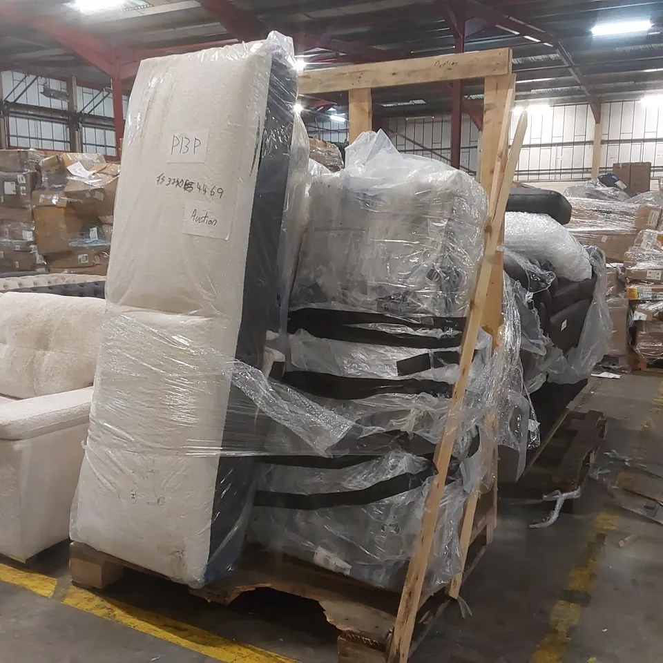 PALLET CONTAINING ASSORTED DESIGNER SOFA PARTS
