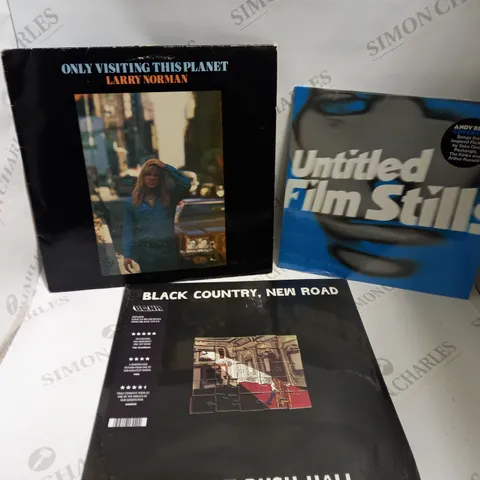 BOX OF APPROX 10 ASSORTED VINYLS INCLUDING ANDY BELL, BLACK COUNTRY NEW ROAD AND LARRY NORMAN