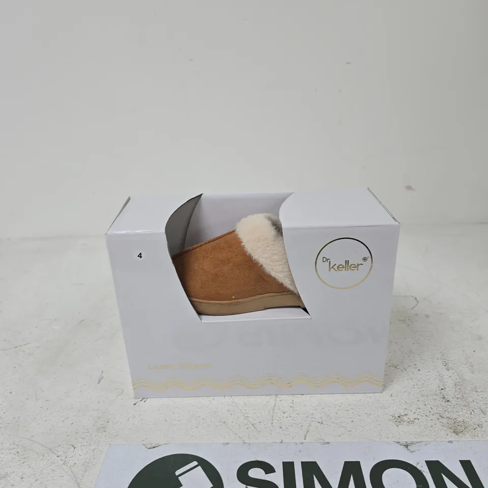 DR KELLER JUSTINE TAN SLIPPERS – UK 4