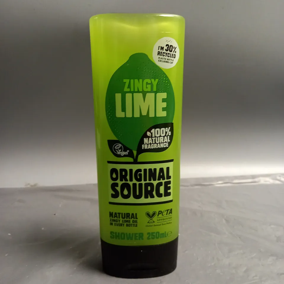 LOT OF 6 ORIGINAL SOURCE ZINGY LIME SHOWER GEL (250ML)