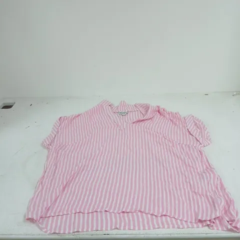 BON PRIX PINK/WHITE BLOUSE SIZE 24