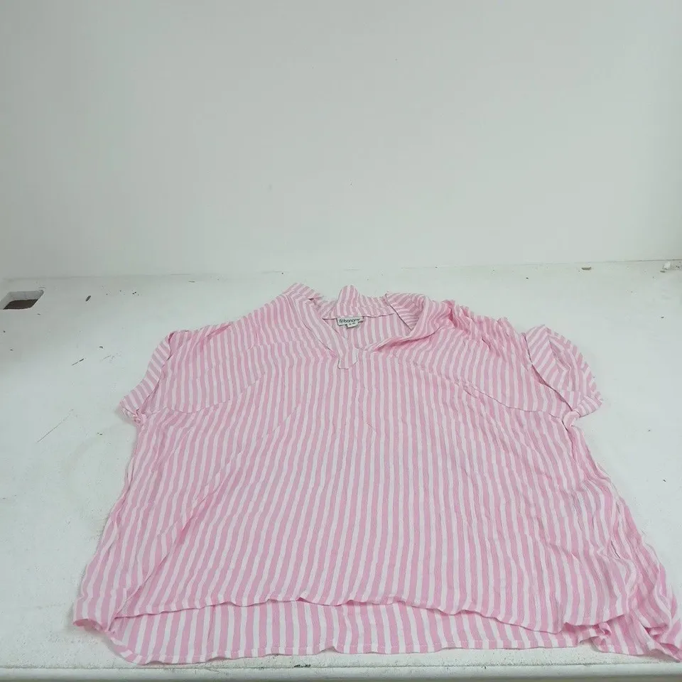 BON PRIX PINK/WHITE BLOUSE SIZE 24
