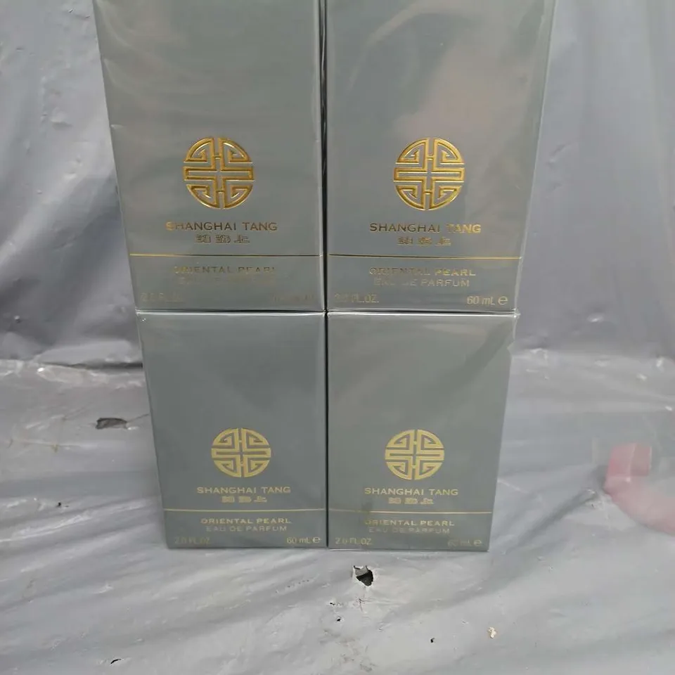 LOT OF FOUR SEALED SHANGHAI TANG ORIENTAL PEARL EAU DE PARFUM 60ML