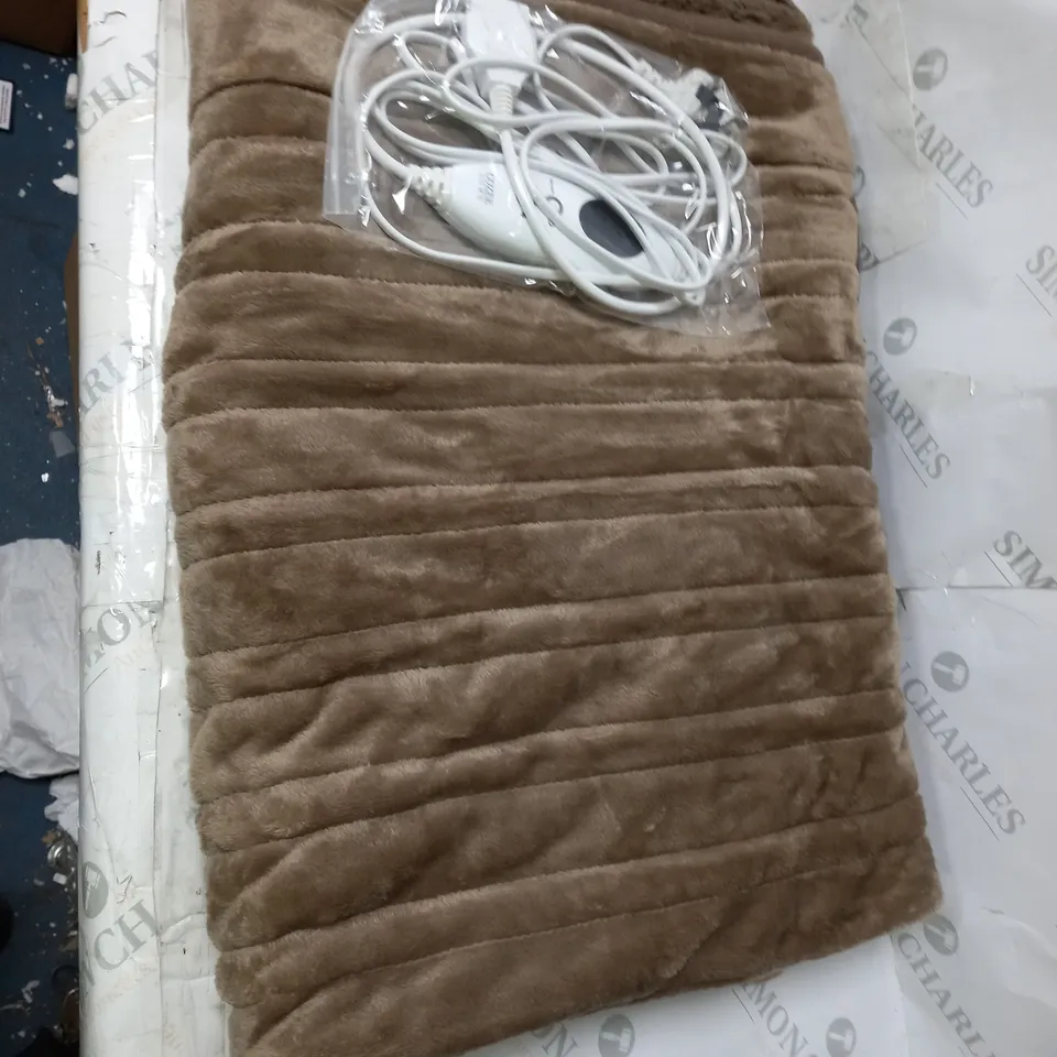 COZEE HOME HEATED BLANKET IN DARK TAUPE