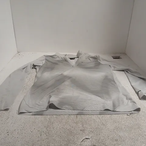 MONTERRAIN GREY/WHITE 1/4 ZIP UP TOP SIZE XL