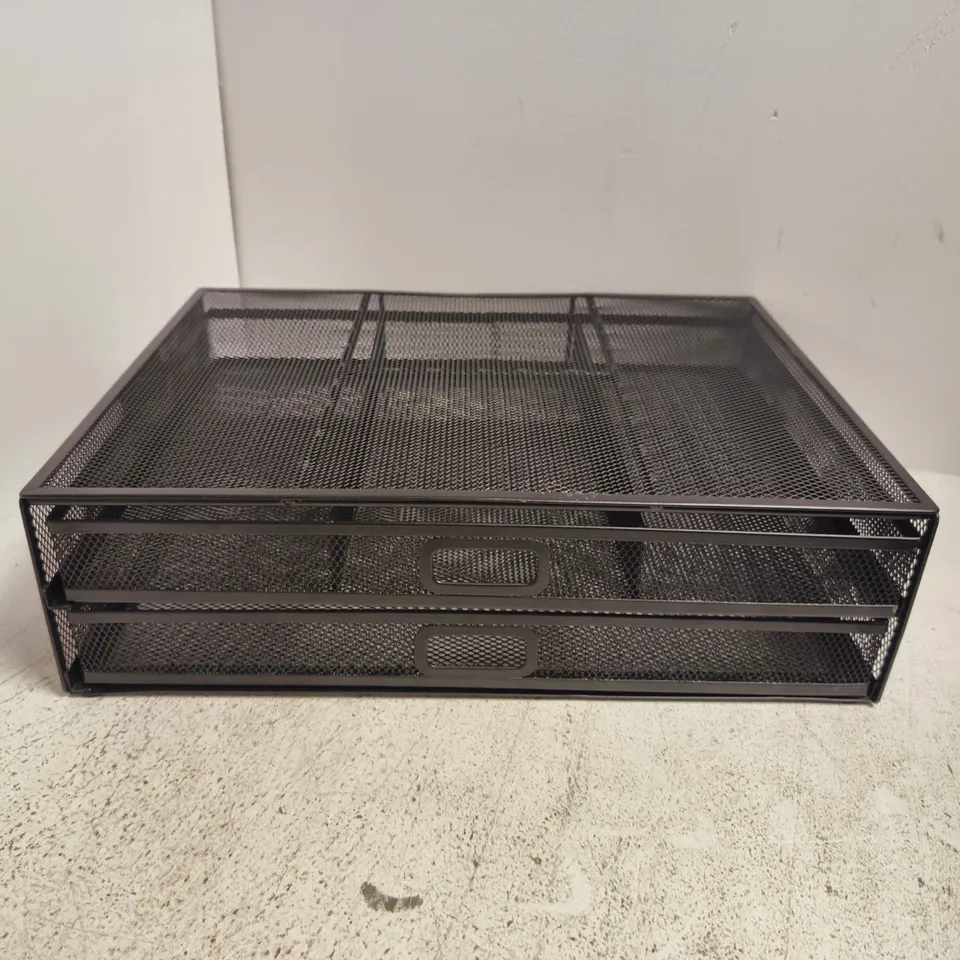 HUANUO MESH MONITOR STAND WITH 2 STORAGE DRAWERS