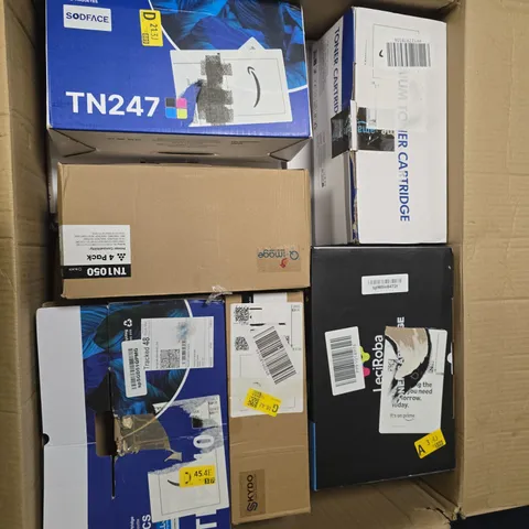 BOX OF APPROXIMATELY 10 ASSORTED PRINTER INK CARTRIDGES