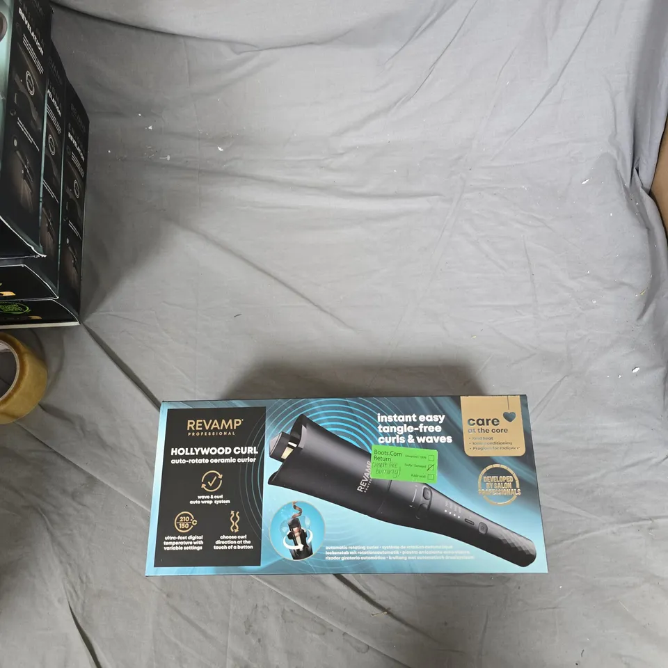 REVAMP HOLLYWOOD CURL CERAMIC 25MM AUTO-ROTATE HAIR CURLER – BOXED