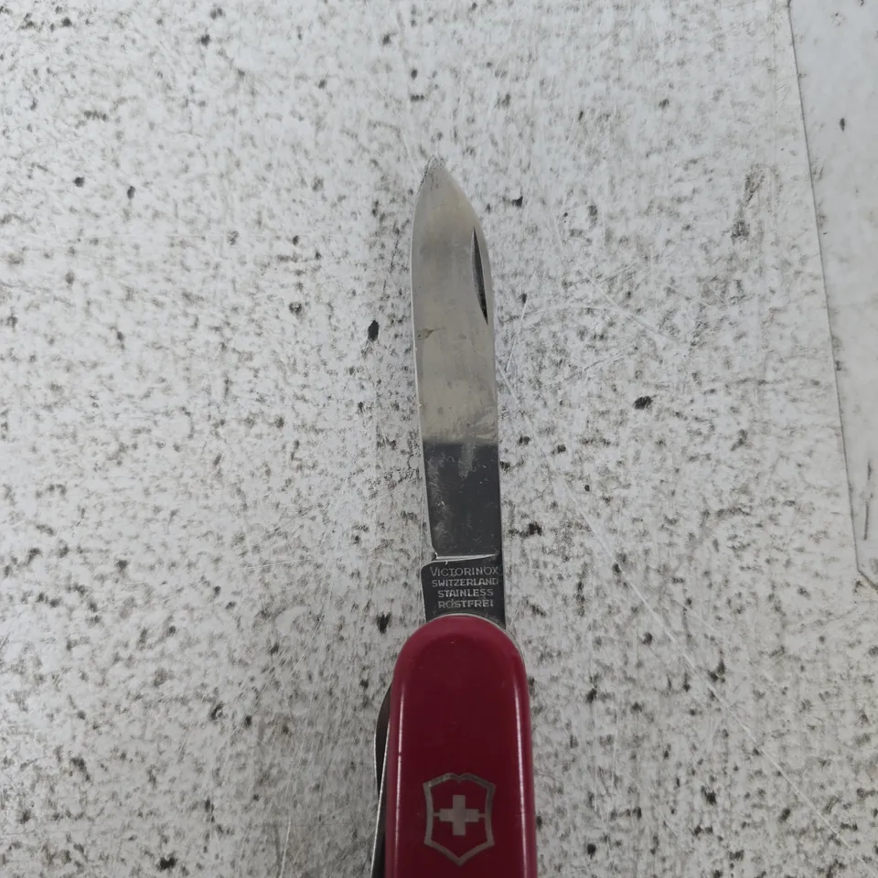VICTORINOX SWISS ARMY KNIFE, RED POCKET KNIFE WITH KEY RING