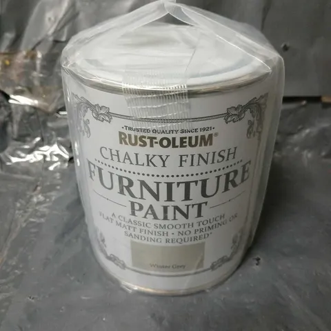 RUST-OLEUM CHALLKY FINISH FURNITURE PAINT WINTER GREY (750ml) - COLLECTION ONLY