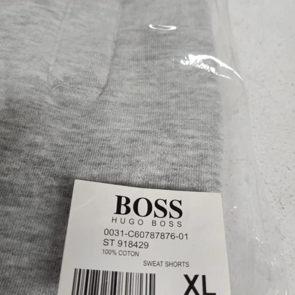 HUGO BOSS SWEAT SHORTS – GREY, MEN'S XL, 100% COTTON