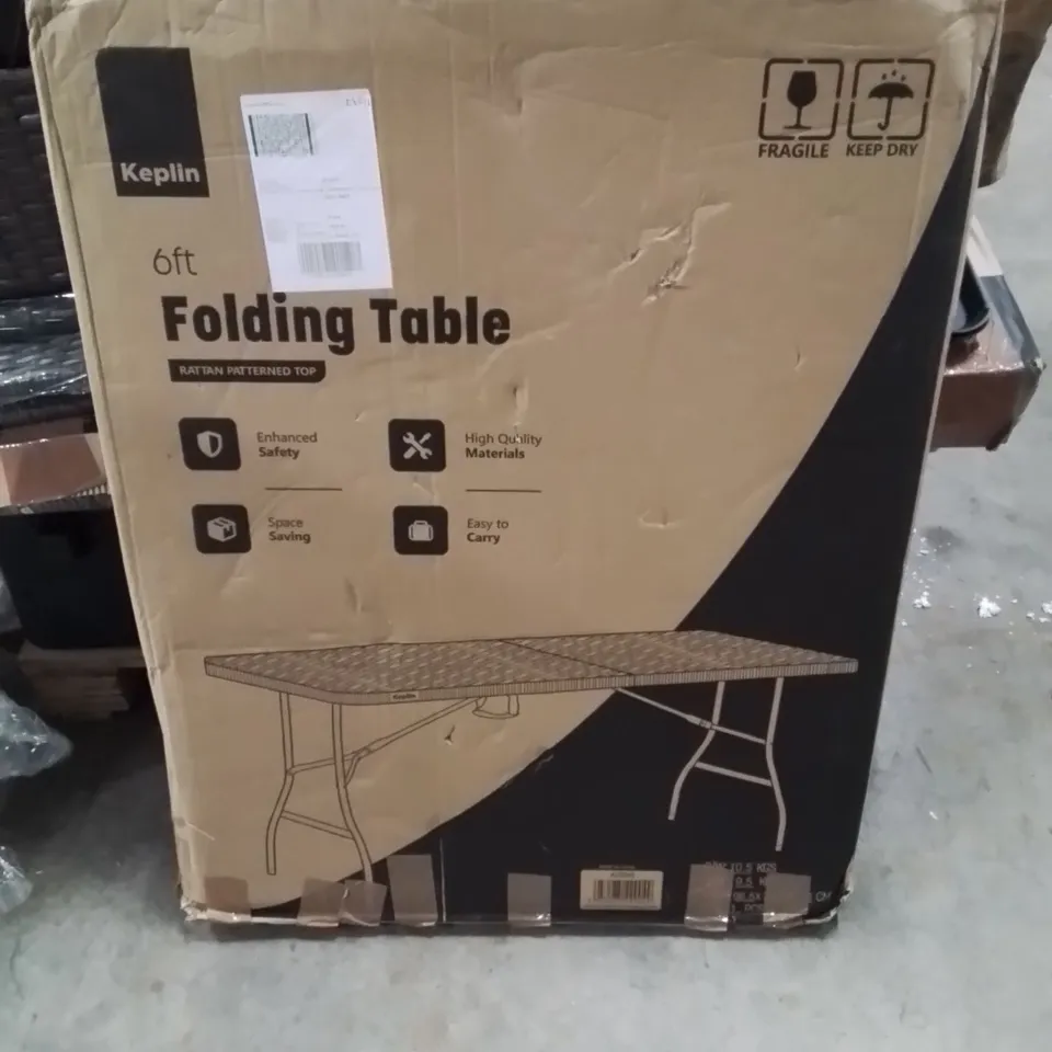 BOXED KEPLIN 6FT FOLDING TABLE