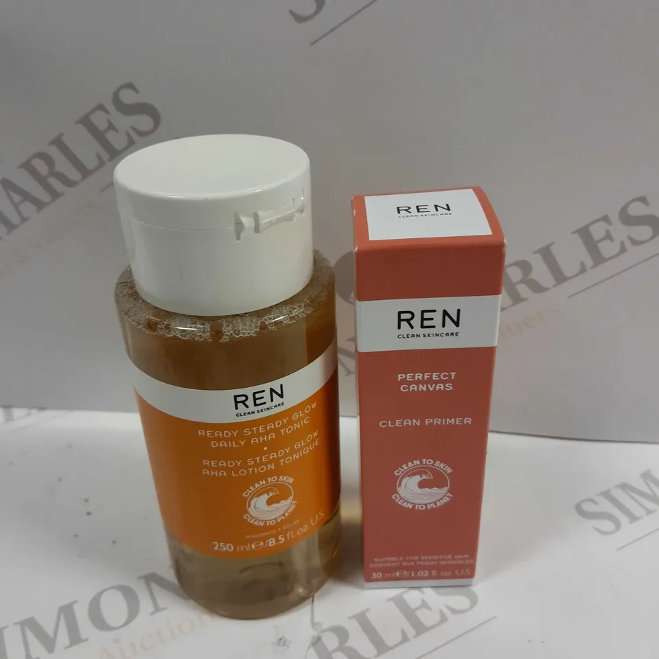 REN CLEAR SKINCARE CLEAN PRIMER AND DAILY AHA TONIC 