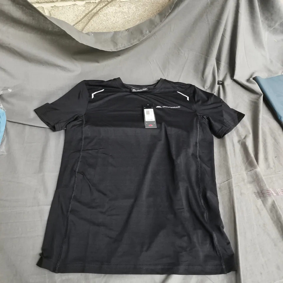 MONTERRAIN LYDER 3.0 SPACE DYE TEE – JET BLACK, UK XS