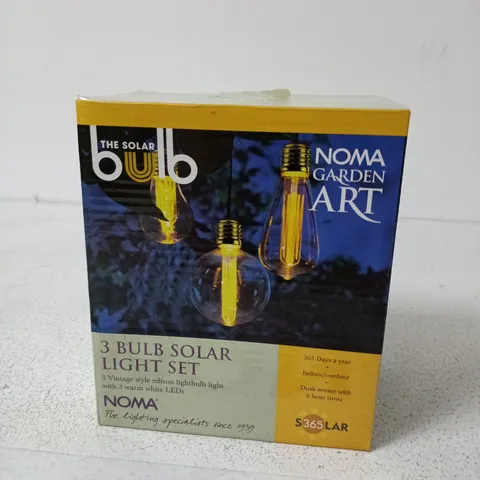 NOMA GARDEN ART 3-BULB SOLAR LIGHT SET – OUTDOOR LIGHTING