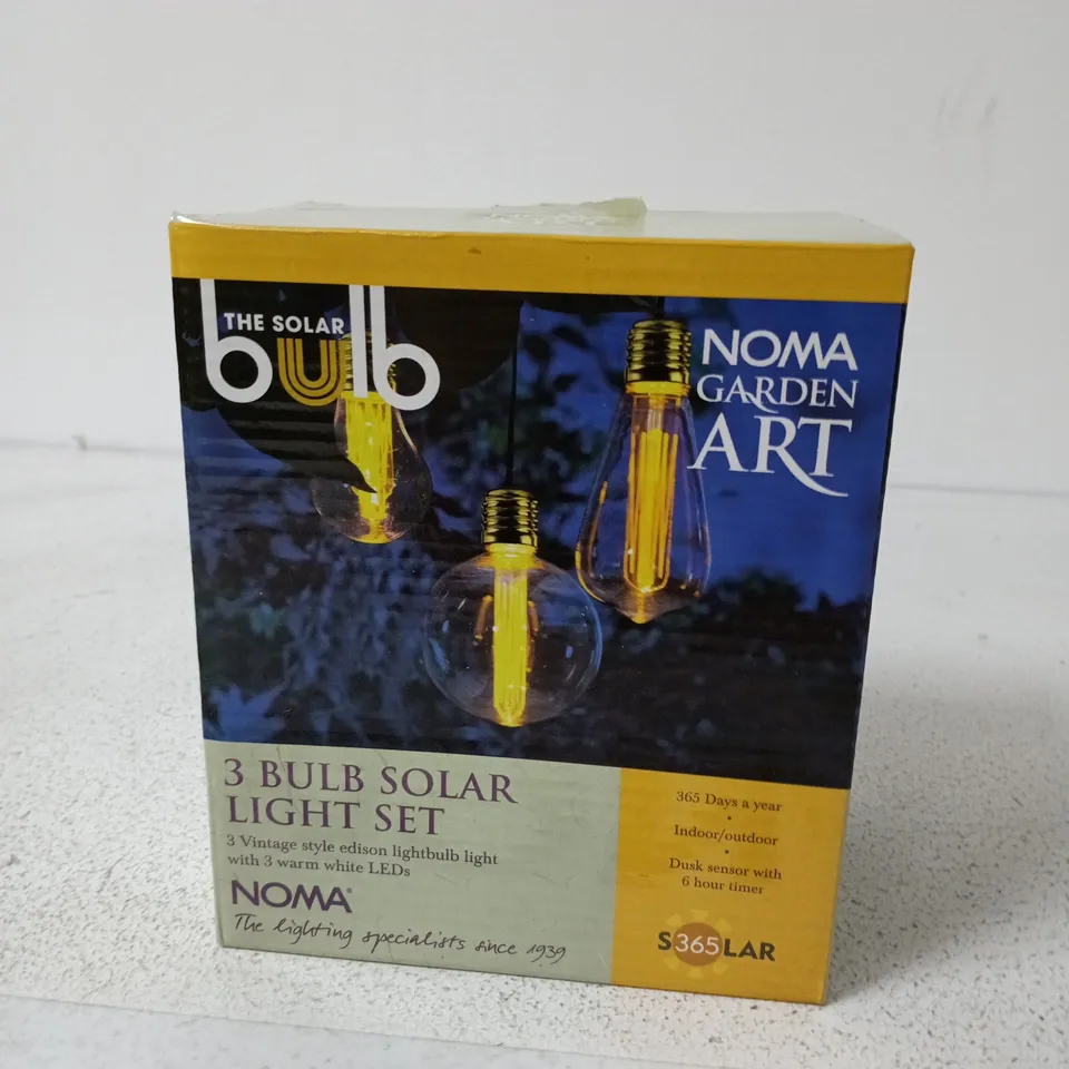 NOMA GARDEN ART 3-BULB SOLAR LIGHT SET – OUTDOOR LIGHTING