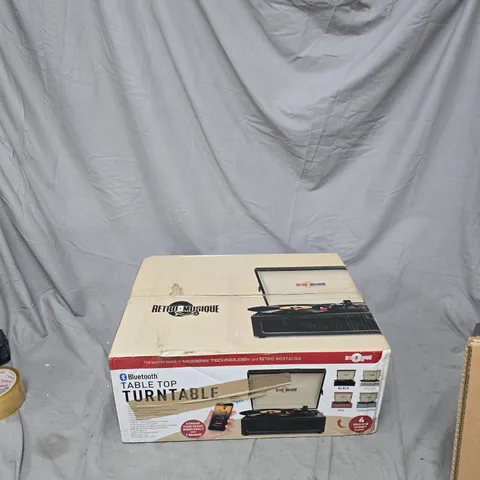 RETRO MUSIQUE BLUETOOTH TABLE TOP TURNTABLE – BOXED