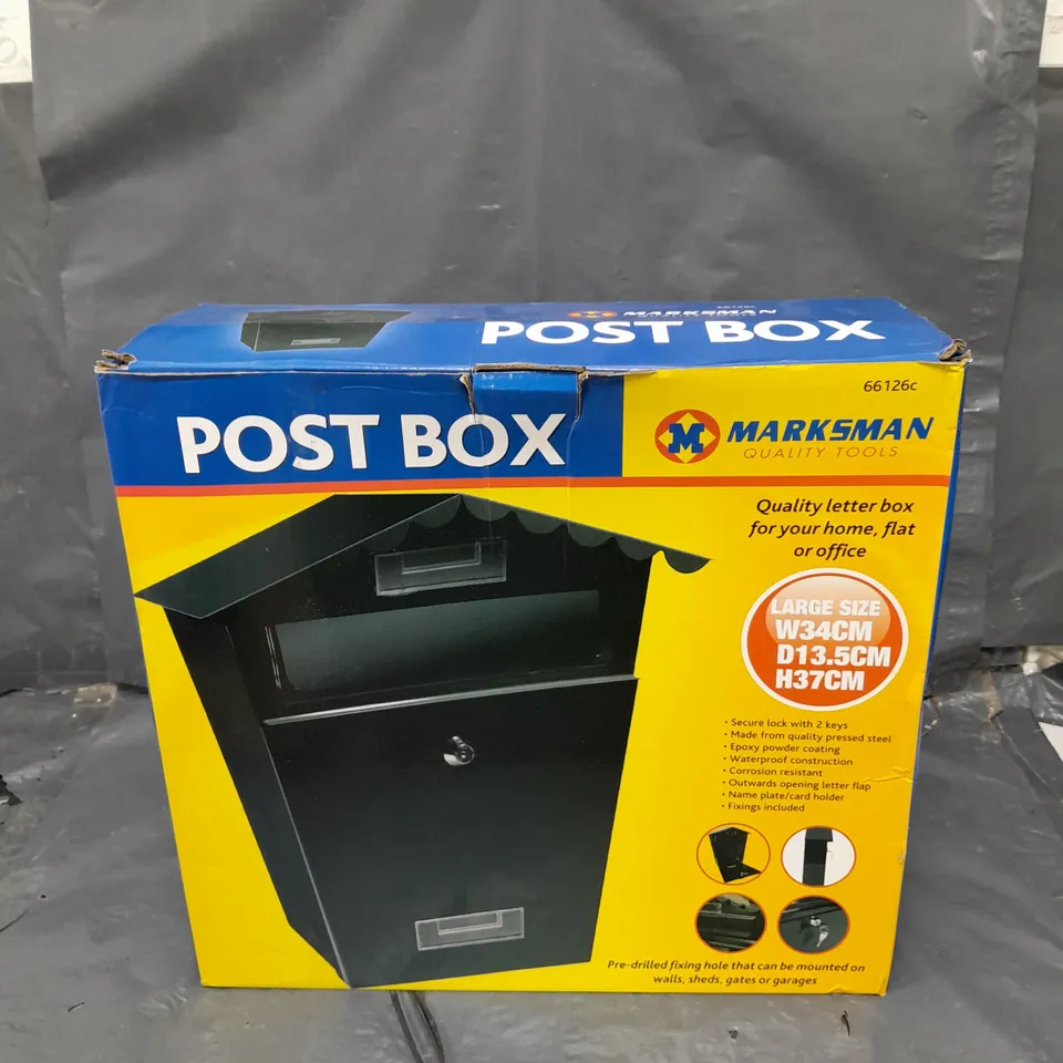 BOXED MARKSMAN LARGE POST BOX - 34 X 13.5 X 37CM