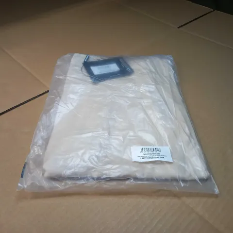 PACKAGED PLT CREAM TAILORED LINEN LOOK STRAIGHT LEG TROUSERS - SIZE 10