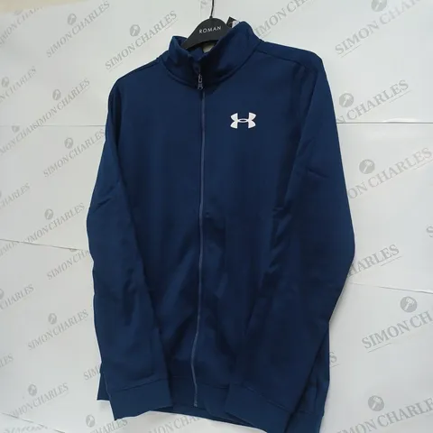 UNDER ARMOUR XL BOYS TRACKSUIT - NAVY/WHITE 