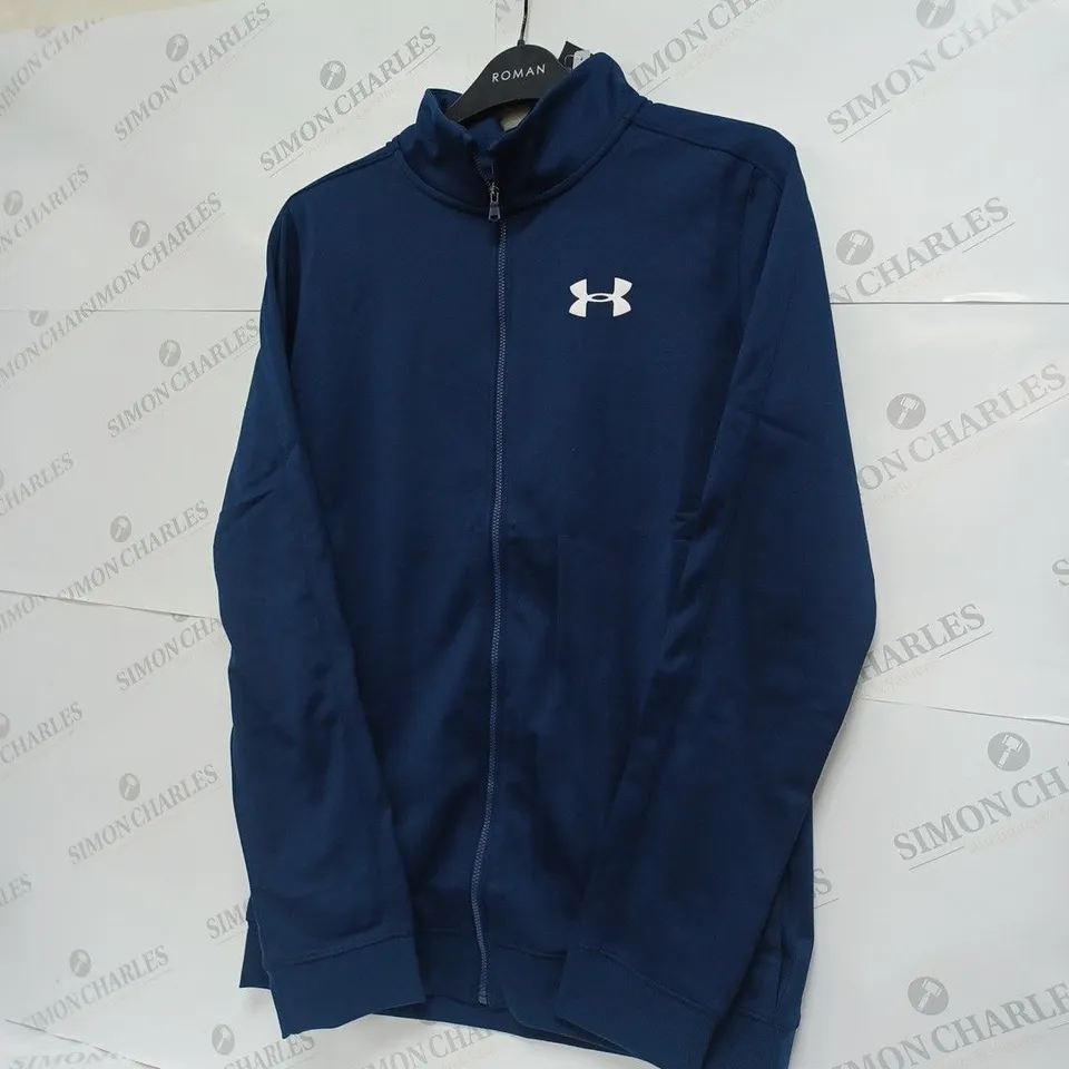 UNDER ARMOUR XL BOYS TRACKSUIT - NAVY/WHITE 