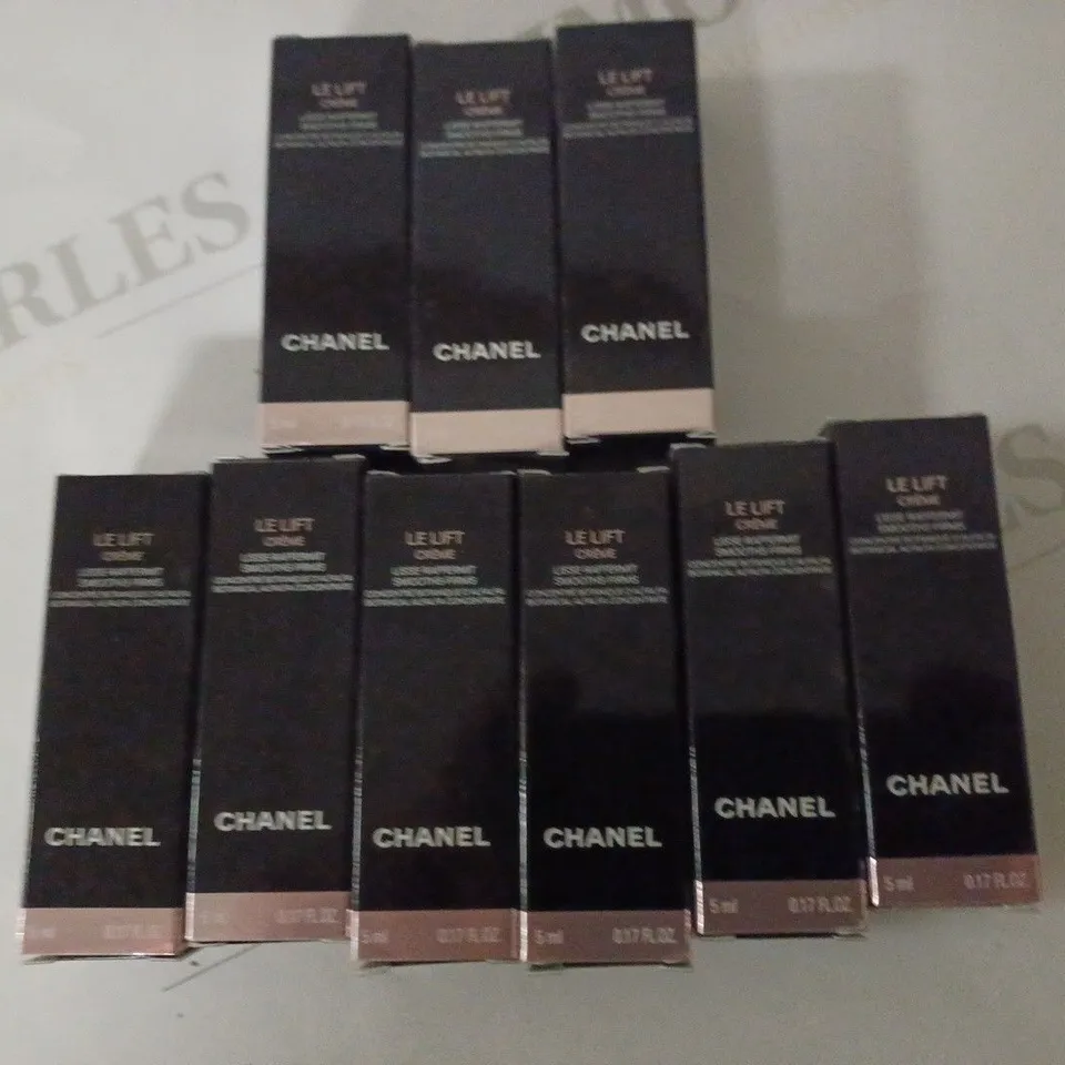LOT OF 9 CHANEL LE LIFT CREME SMOOTH FIRM BOTANICAL ALFALFA CONCENTRATE 5ML