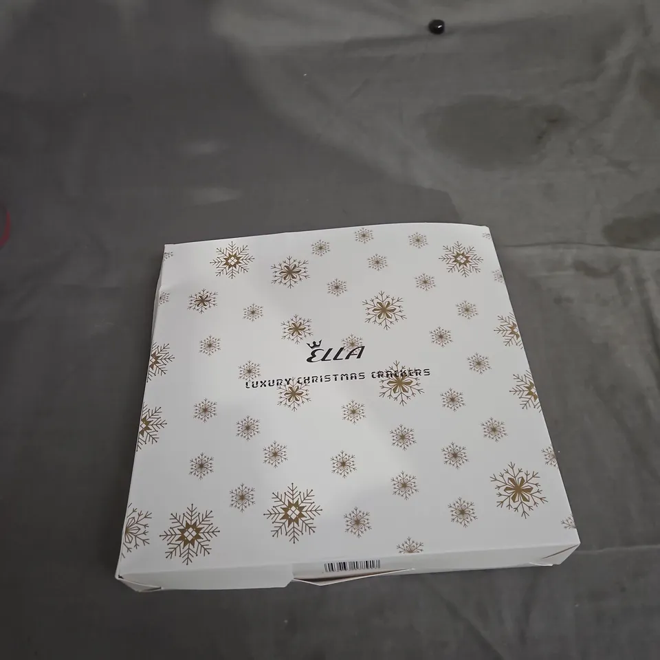 ELLA LUXURY CHRISTMAS CRACKERS – ROSE-GOLD SNOWFLAKE FOIL