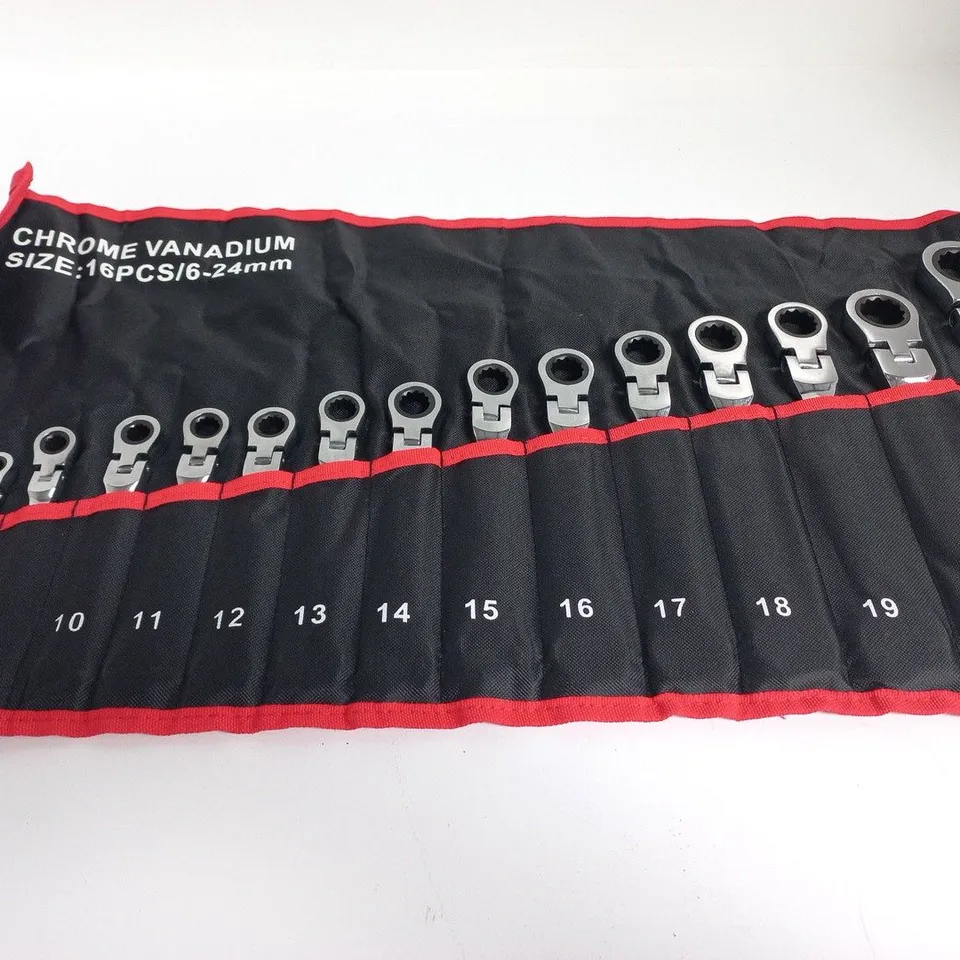 CHROME VANADIUM 16PC RING SPANNER SET