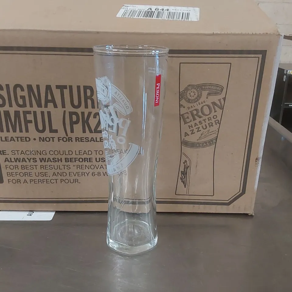 24x BOXED PERONI PINT GLASSES