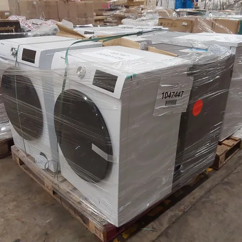 3X HISENSE 60CM FREESTANDING 8 KG FRONT LOAD WASHER AND 1X CANDY SMART PRO CSOW2853TWCGE FREESTANDING WASHER