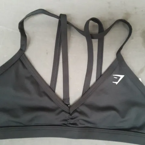 GYM SHARK MINIMAL SPORTS BRA IN BLACK SIZE SMALL