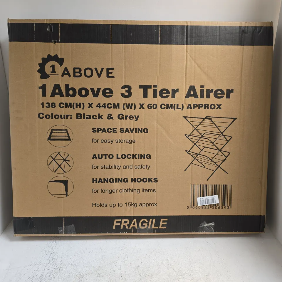 1 ABOVE 3-TIER AIRER IN BLACK & GREY