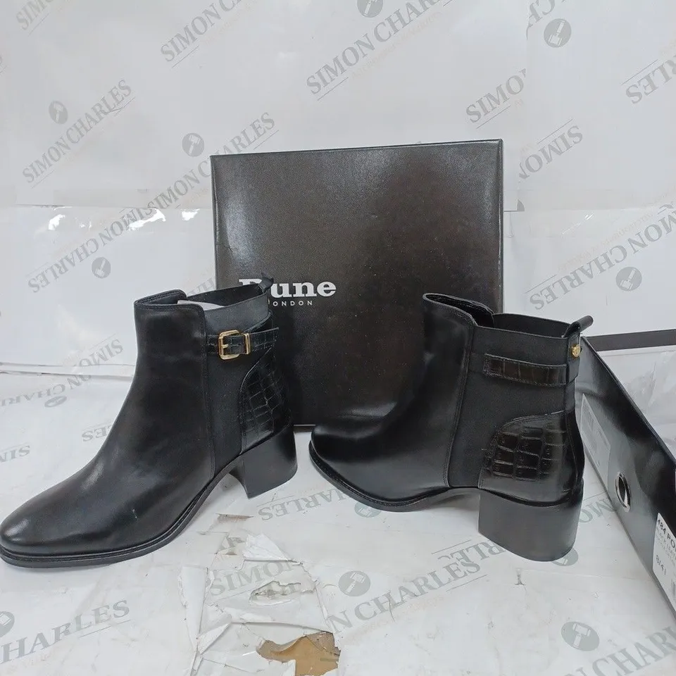 BOXED DUNE LONDON BLACK ANKLE BOOT SIZE 8/41