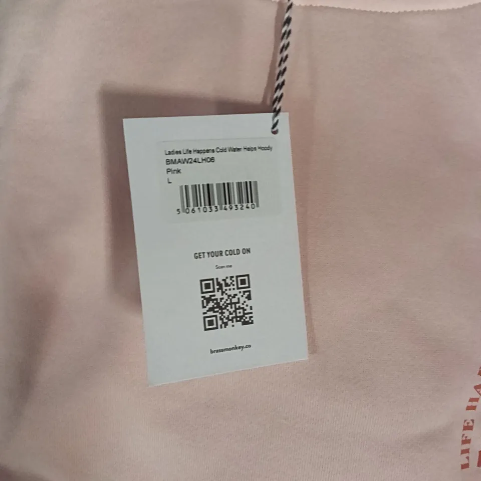 BOX OF BRASS MONKEY HOODIES - PINK SIZE L APPROXIMATELY 10