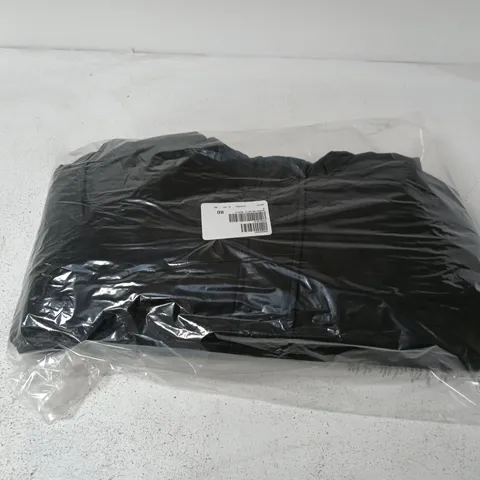 BAGGED CENTIGRADE BORG-LINED PADDED RAINCOAT IN BLACK - LARGE