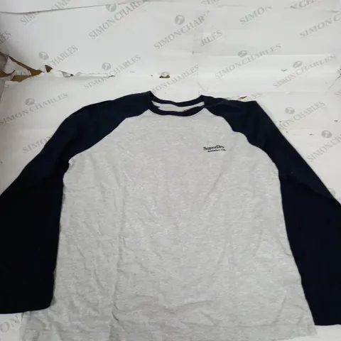 KIDS MEDIUM VINTAGE LOGO SUPERDRY BASEBALL LONG SLEEVE