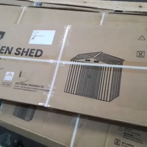 BOXED  GARDEN METAL STORAGE SHED (4 BOXES)